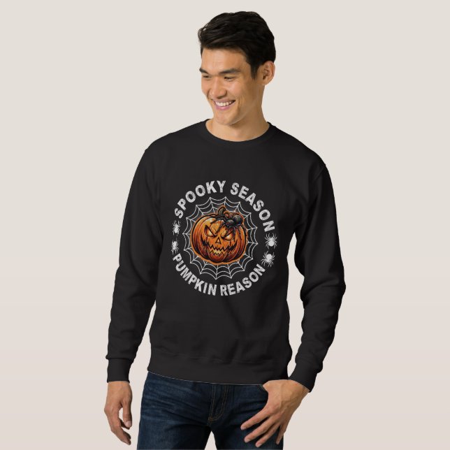 Moletom Camisola de Halloween com Abóbora da Temporada Ass (Frente Completa)