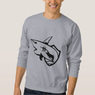 Moletom Camisola de homem com gráfico de tubarão minimalis