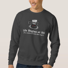 Moletom Camisola de homem Life Begins at 50