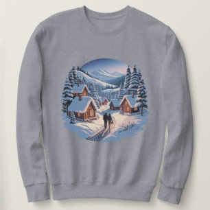 Moletom Camisola de Inverno de Natal Retro da Vila ,90s