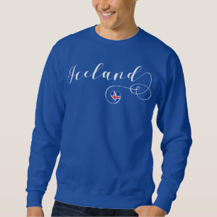 Moletom Camisola de Islândia do coração, islandêsa