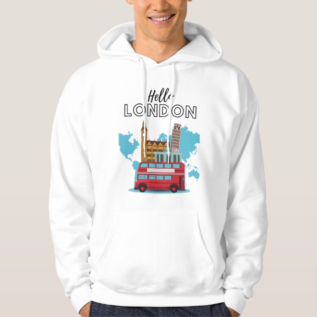 Moletom Camisola de Londres Reino Unido Viagem Fofa   (Frente)