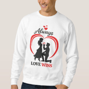 Moletom Camisola de Malha Always Love Wins Crewneck