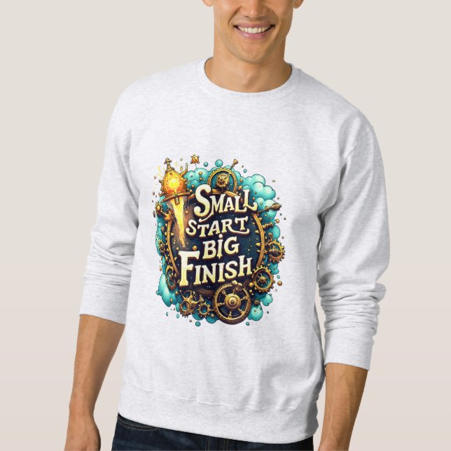 Moletom Camisola de Malha Small Start Big Finish – Dia do  (Frente)
