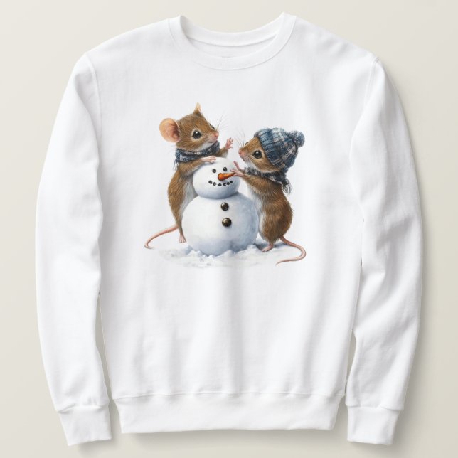 Moletom Camisola de Mice de inverno (Frente do Design)