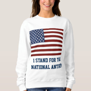 Moletom Camisola de mulher patriótica com bandeira america