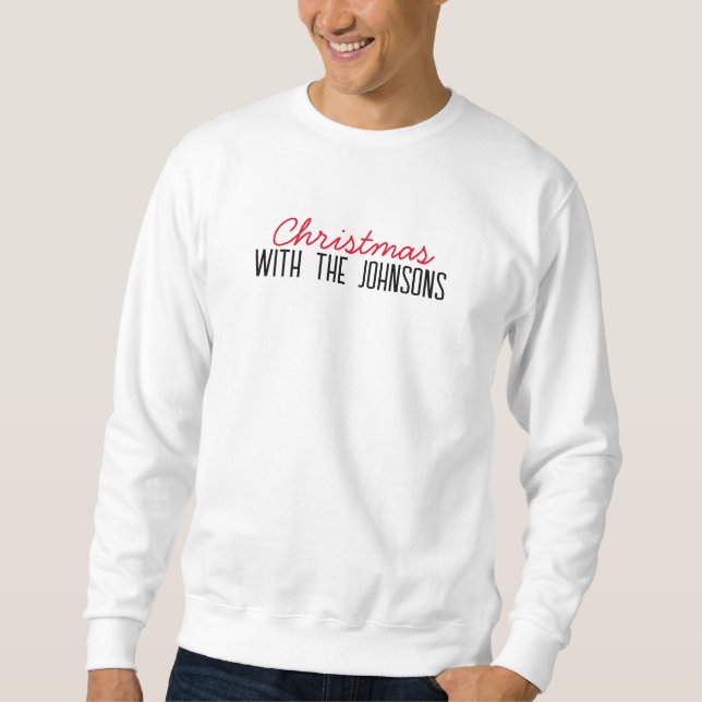 Moletom Camisola de Natal da família (Frente)