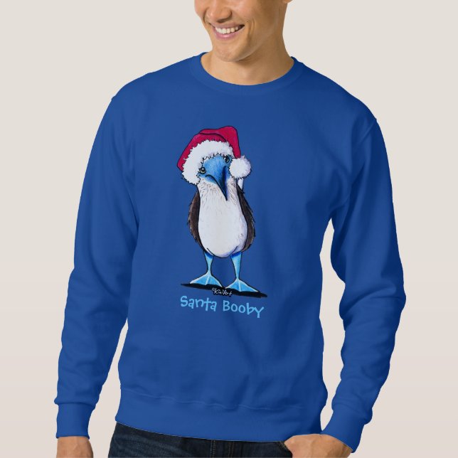Moletom Camisola de Natal de Pé Azul (Frente)