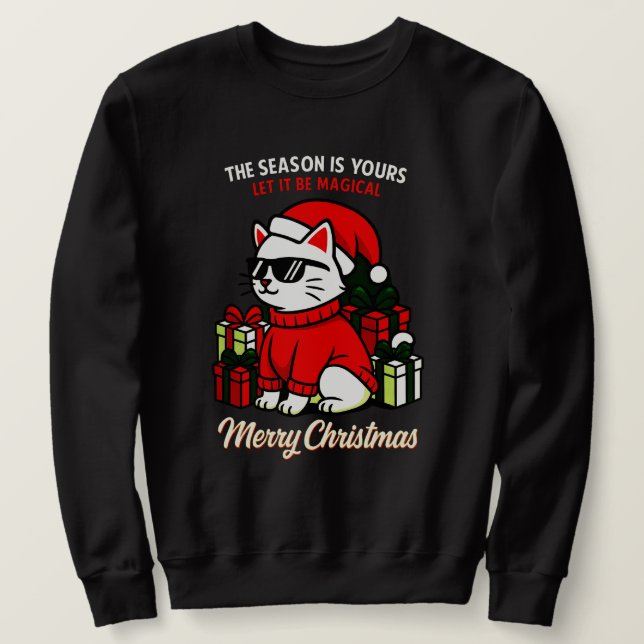 Moletom Camisola de Natal Divertida e Relaxada para Homens (Frente do Design)