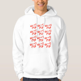 Moletom Camisola de padrão de linha de cavalo – Declaração
