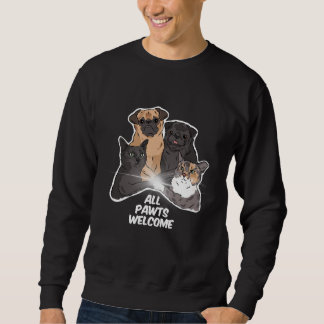 Moletom camisola de todos os patas bem-vindos sem logotipo