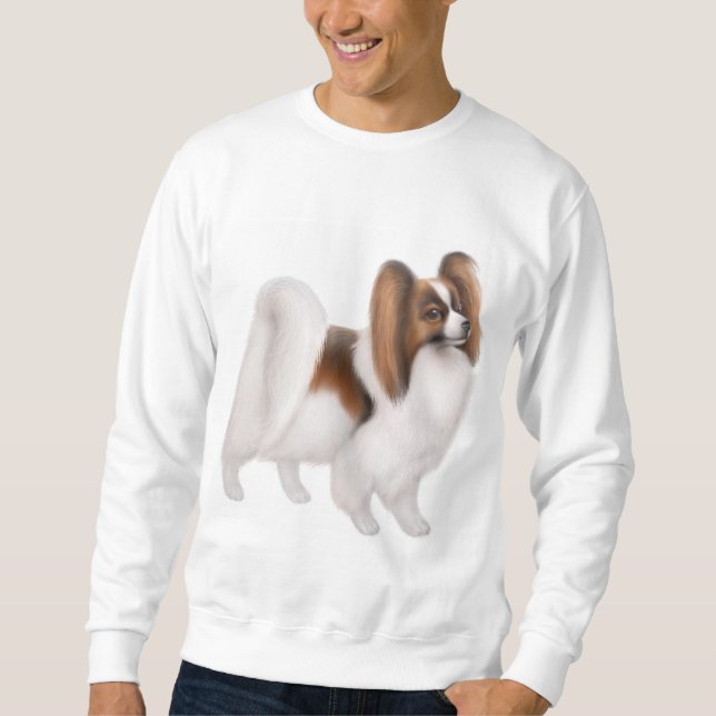 Moletom Camisola do cão de Papillon (Frente)
