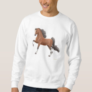 Moletom Camisola do cavalo de Saddlebred da baía