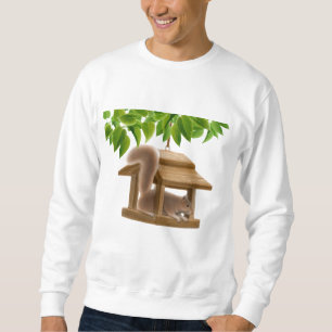 Moletom Camisola do esquilo do alimentador do pássaro