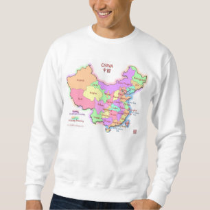 Moletom Camisola do mapa de China