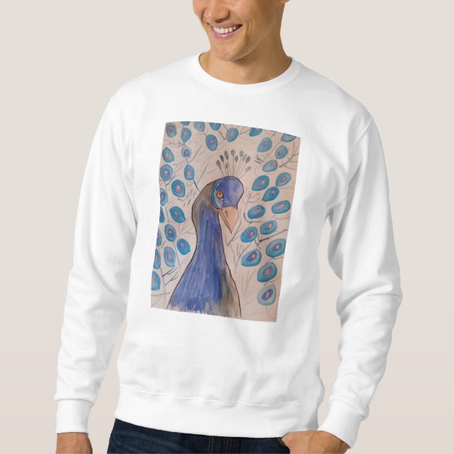 Moletom Camisola-doce azul-pavão (Frente)