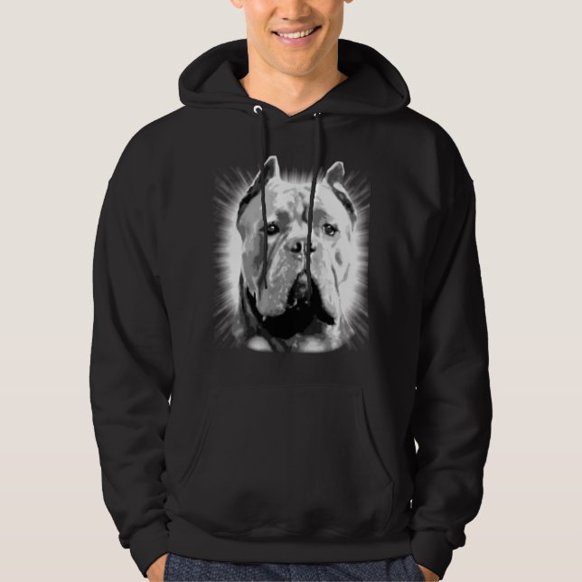 Moletom Camisola encapuçado básica do cão do corso do (Frente)
