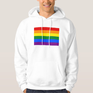 Moletom Camisola encapuçado com a bandeira do arco-íris 