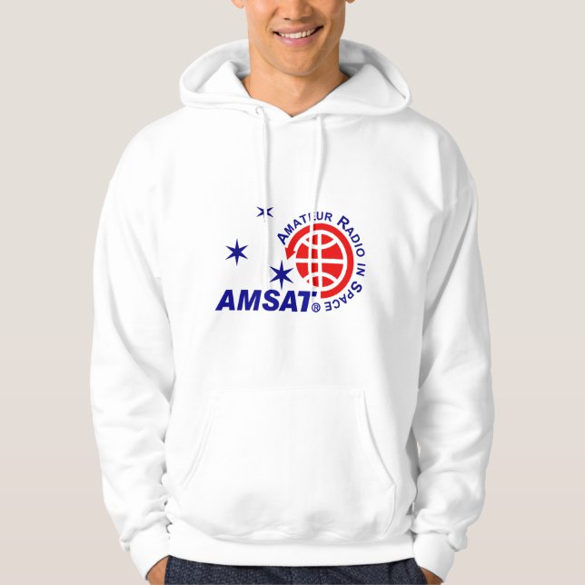 Moletom Camisola encapuçado do logotipo de AMSAT (Frente)