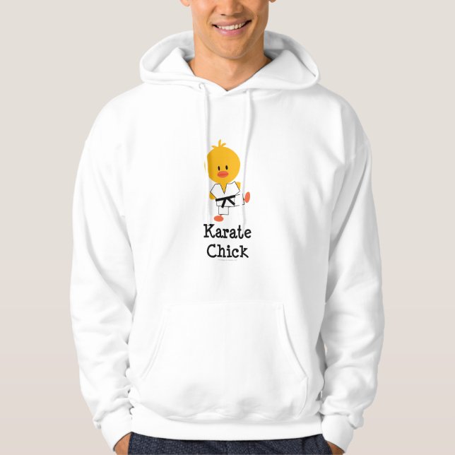 Moletom Camisola encapuçado do pintinho do karaté (Frente)