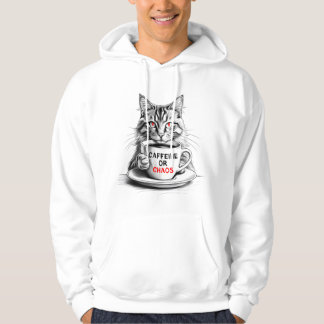 Moletom Camisola engraçada de café de gato – Cafeína ou Ca