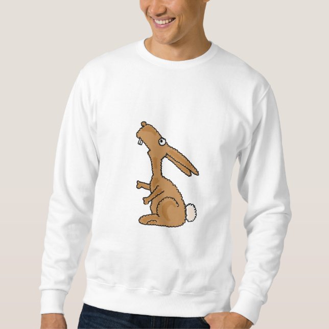 Moletom Camisola engraçada do coelho do BR (Frente)