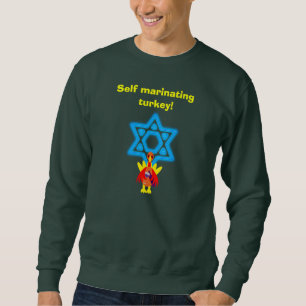 Moletom Camisola engraçada do Thanksgivukkah Turquia dos