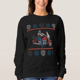 Moletom Camisola feia do Natal da motocicleta velha dos