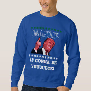 Moletom Camisola feia do Natal de Donald Trump, yuuge