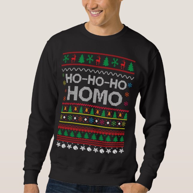 Moletom Camisola feia engraçada do Natal (Frente)