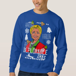 Moletom Camisola feia vermelha do Natal de Hillary Clinton