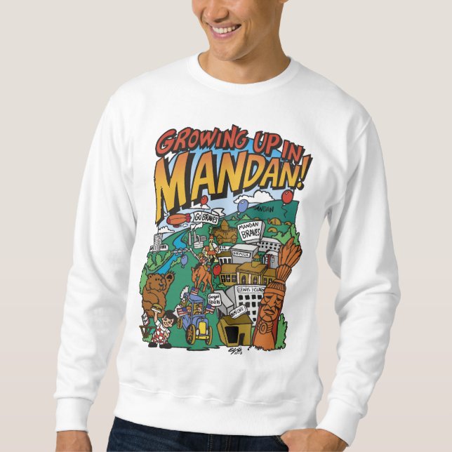 Moletom Camisola masculina "Crescer em Mandã" (Frente)