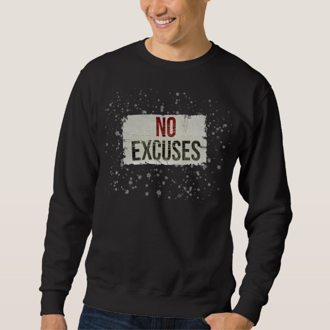 Moletom Camisola Motivacional Negra “SEM DESCULPAS” (Frente)
