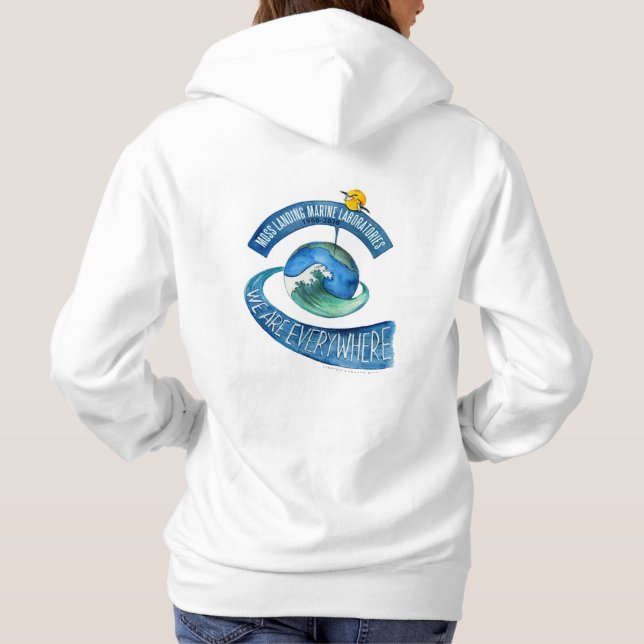 Moletom Camisola (mulheres): Encapuçado básico, em toda (Verso)