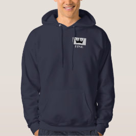 Moletom Camisola Navy Blue com Imagem da Coroa de Texto Pe