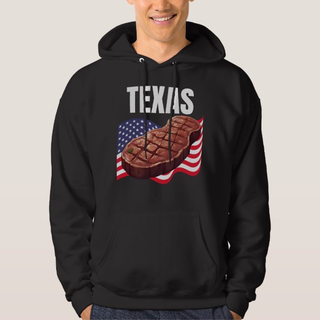 Moletom Camisola Negra-Viva do Texas Men (Frente)
