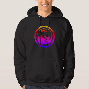 Moletom Camisola preta com capuz Black Dragon neon