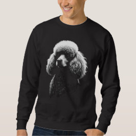 Moletom Camisola Preta de Arte Escura com Cabeça de Cão Po