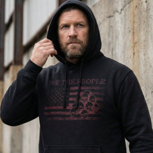 Moletom Camisola Preta "We The People" da Bandeira America