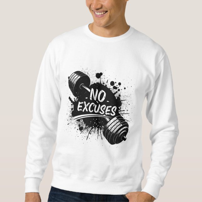 Moletom Camisola Sem Desculpas – Tipografia Motivacional N (Frente)