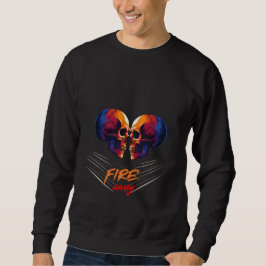 Moletom Camisola vibrante com caveiras gêmeas gráficas arr