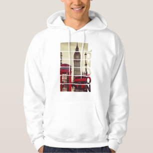 Moletom Camisola Vintage London Big Ben & Red Bus Photo Ar