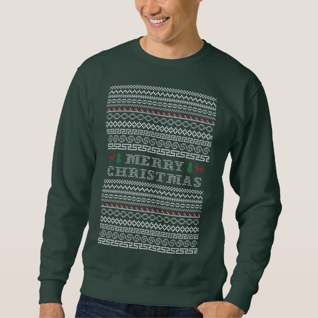 Moletom Camisolas Feias de Natal Divertidas (Frente)