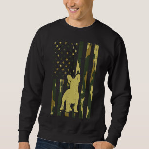 Moletom Camo US Flag French Buldog Frenchie Patriot Dog L