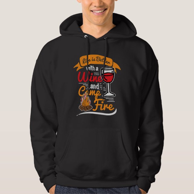 Moletom Camp Life Wine Campfire Outdoor Camp (Frente)
