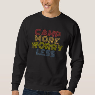Moletom Camp More Worry Less hiking camping mountains retr
