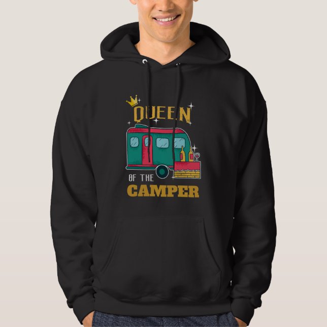Moletom Camper  Camping Queen Themed Apparel (Frente)