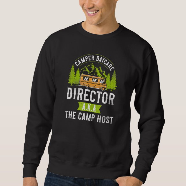 Moletom Camper Daycare Diretor Campground Camp Host Motor (Frente)