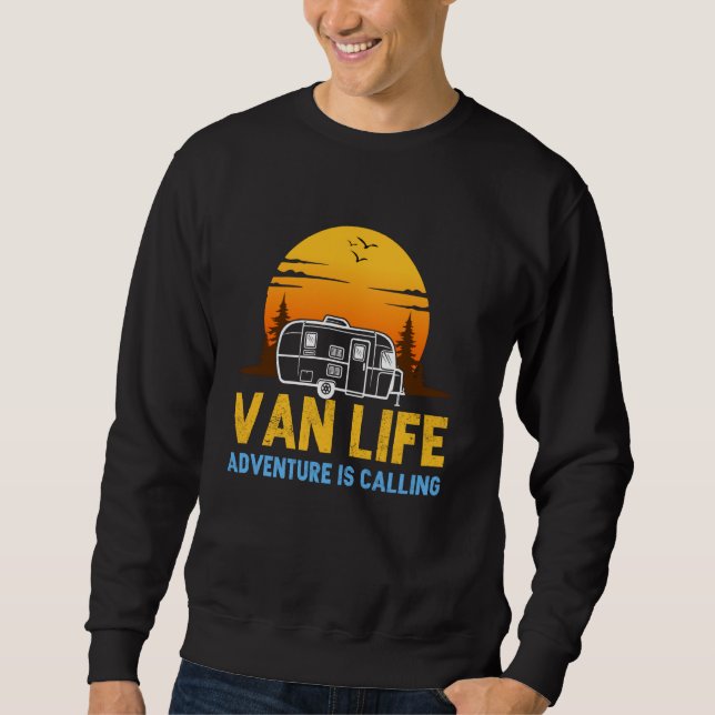 Moletom Camper Van Life Campfire Camp Adventure Mo (Frente)