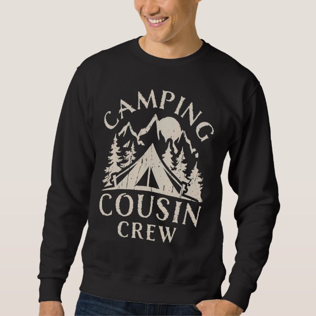 Moletom Camping Cousins Crew Family Reunion Road Matc (Frente)